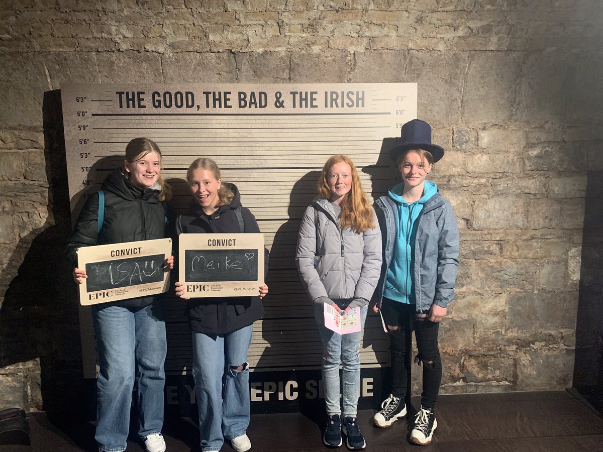 A wonderful day welcoming our friends from Holland to Ireland as part of our student mobility for our #Erasmus+ programme. Super fun had in the  Leprechaun museum, Jeanie Johnston & the Epic museum, an exciting week ahead! #i-stem #MakeScienceFun @stjosephsrush @SCaherly