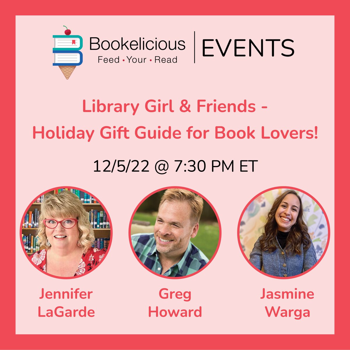 jenniferlagarde's tweet photo. Y'all. I am so ridiculously excited about this event! Join me @jasminewarga and @greghowardbooks as we share our holiday gift guide for book lovers featuring (some of) our favorite books of the year! Registration is FREE!
#librarytwitter
#teachertwitter 
https://t.co/KViI41FvsN https://t.co/UsC91c7js8