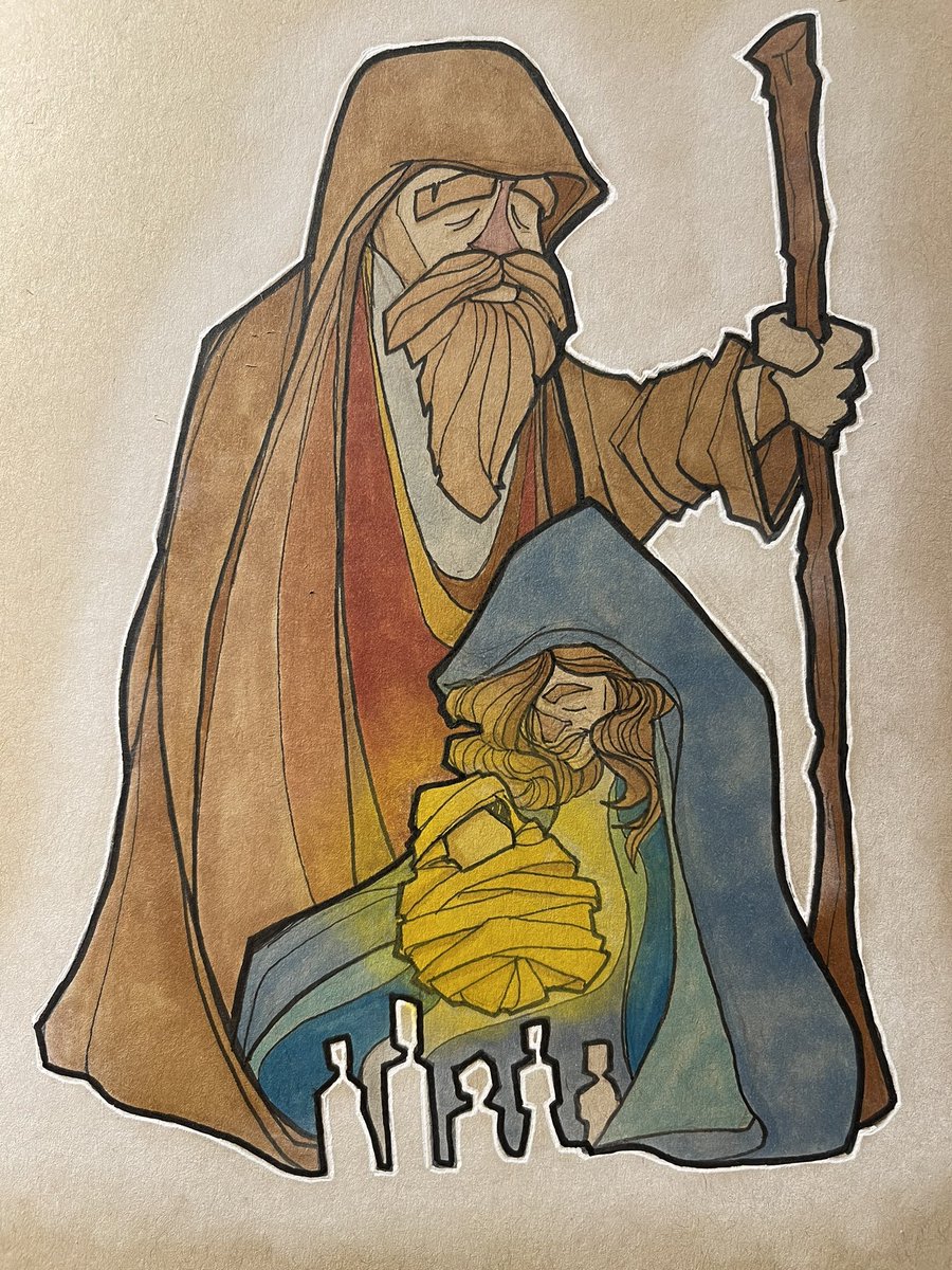 When I still was allowed to do #lunchbagart one of my favorite things was to do #illustration of different #Christmas #Carols so I’m going back to them on cards 
#art #draw #drawing #sketch  #nashville #copicmarkers #whatchildisthis #holiday #musicintopictures #family #shepherds