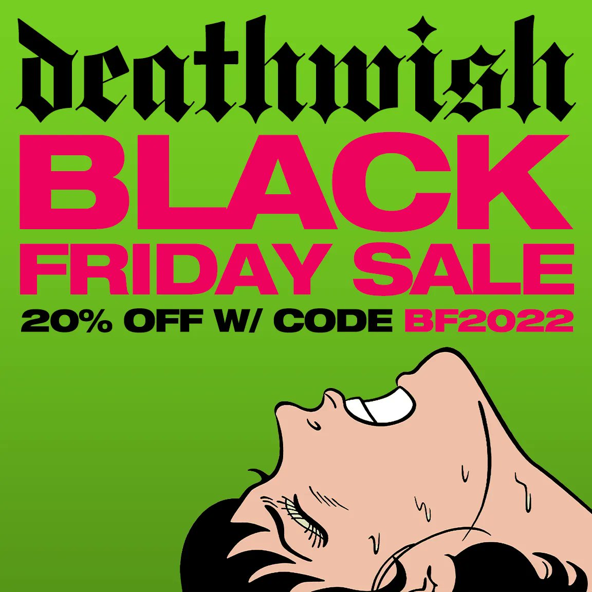 🚨 Black Friday is here! Save 20% storewide with code “BF2022” at checkout 🇺🇸|🌎 deathwishinc.com 🇪🇺|🇬🇧 deathwishinc.eu #BlackFriday #DeathwishInc #WearYourWounds