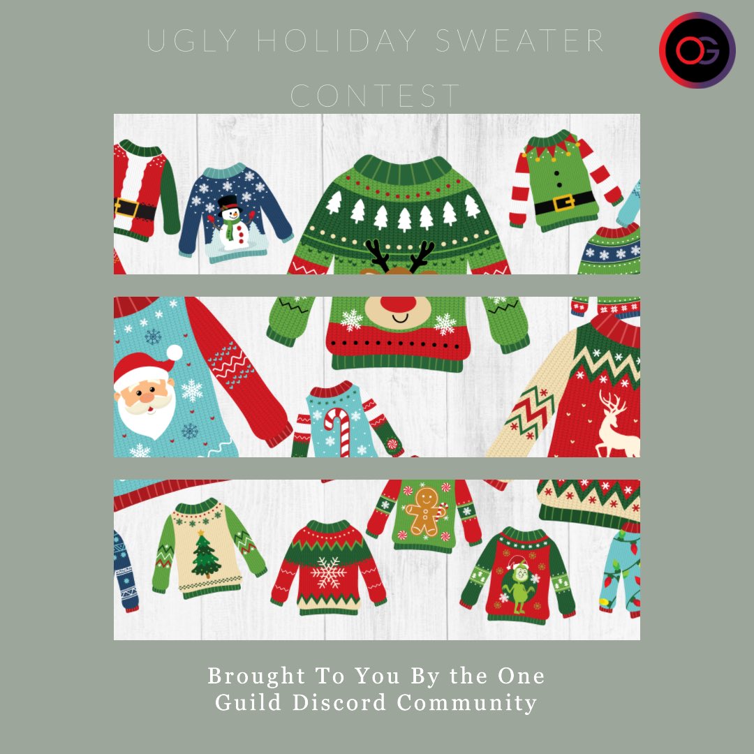 OneGuild4All's tweet image. 🚨We’re Hosting an Ugly Sweater Contest!🚨
—————
Make sure you join our Discord Server to participate! It’s open to all and runs until January 10th 2023!

Discord ♾️: tinyurl.com/OneGuildServer

—————-
#Discord #Contest #Win #Prize