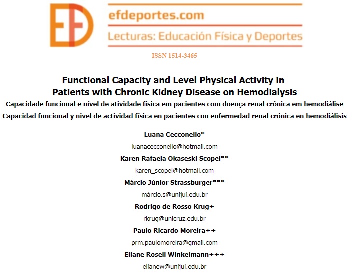 efdeportes's tweet image. Functional Capacity and Level Physical Activity in Patients with Chronic Kidney Disease on Hemodialysis #FunctionalCapacity #PhysicalActivity #ChronicKidneyDisease #Hemodialysis efdeportes.com/efdeportes/ind…