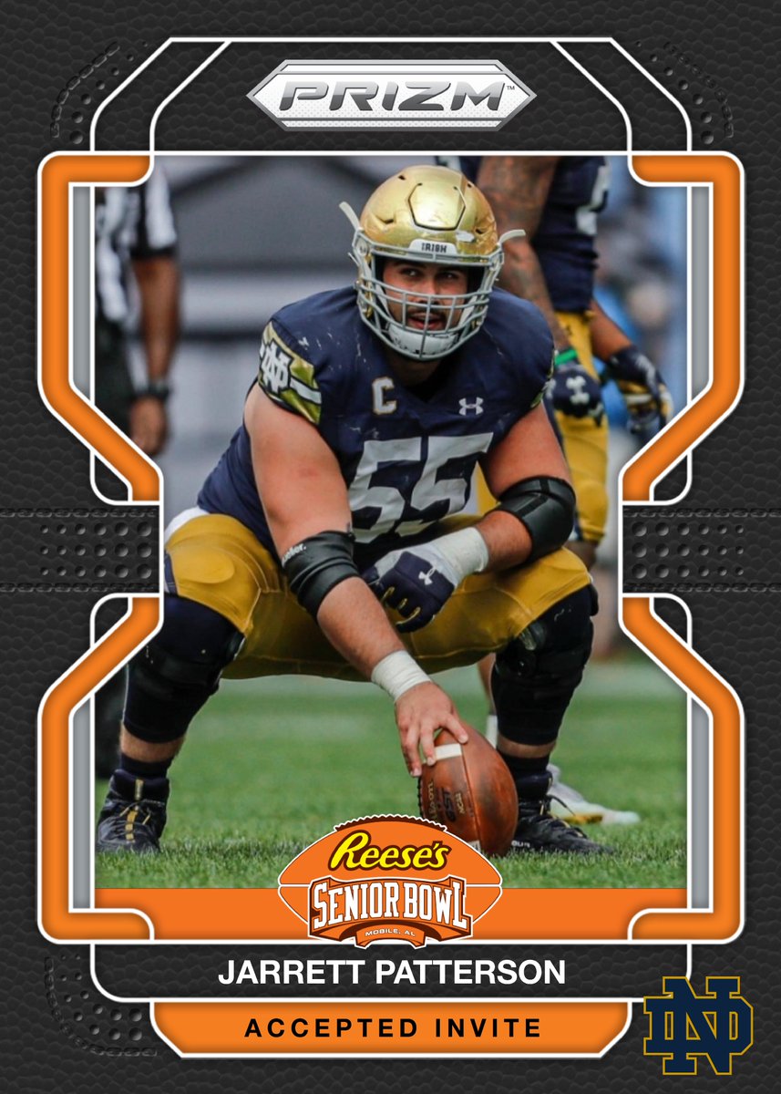 seniorbowl's tweet image. 🍀 Officially Accepted! OL Jarrett Patterson @jpattND from @NDFootball is headed to the 2023 Senior Bowl #GoIrish #TheDraftStartsInMOBILE™️

@JimNagy_SB @PaniniAmerica #RatedRookie