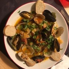 DirubioJudy's tweet photo. My husband and I love Portuguese Fish Stew,
He saw it on a menu at a local restaurant for $15 a bowl.
I touted I can do that and more for $5 a bowl!  Voila!
#instalove #fishstew #homecooking #stews #lovetocook
#homecook https://t.co/QTL5UcCrSA