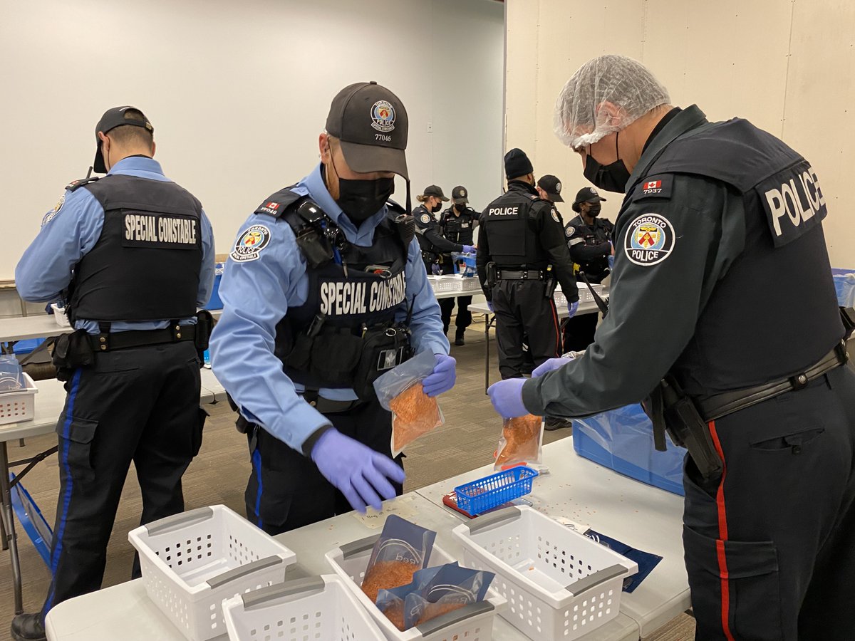 Today marked the start of Holiday Hustle! This week first responders will join us to pack McAntony's Menu food. Their vehicles then get loaded with food to distribute to those in need in their communities. Thank you to the Toronto Police Service for helping us kick off the week!