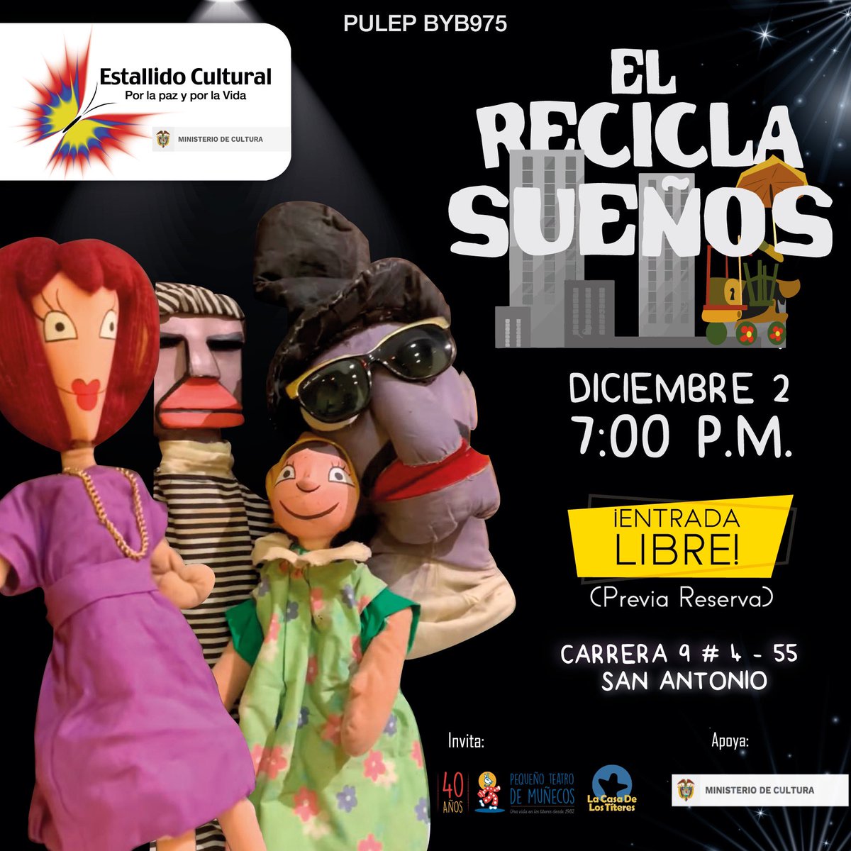CASATITERES's tweet photo. ¡Se viene Diciembre y empezamos el mes con la mejor programación! 🤟🏻✨🎭 

#mincultura #titerescali #teatrocali https://t.co/Nb7orbJ1CE