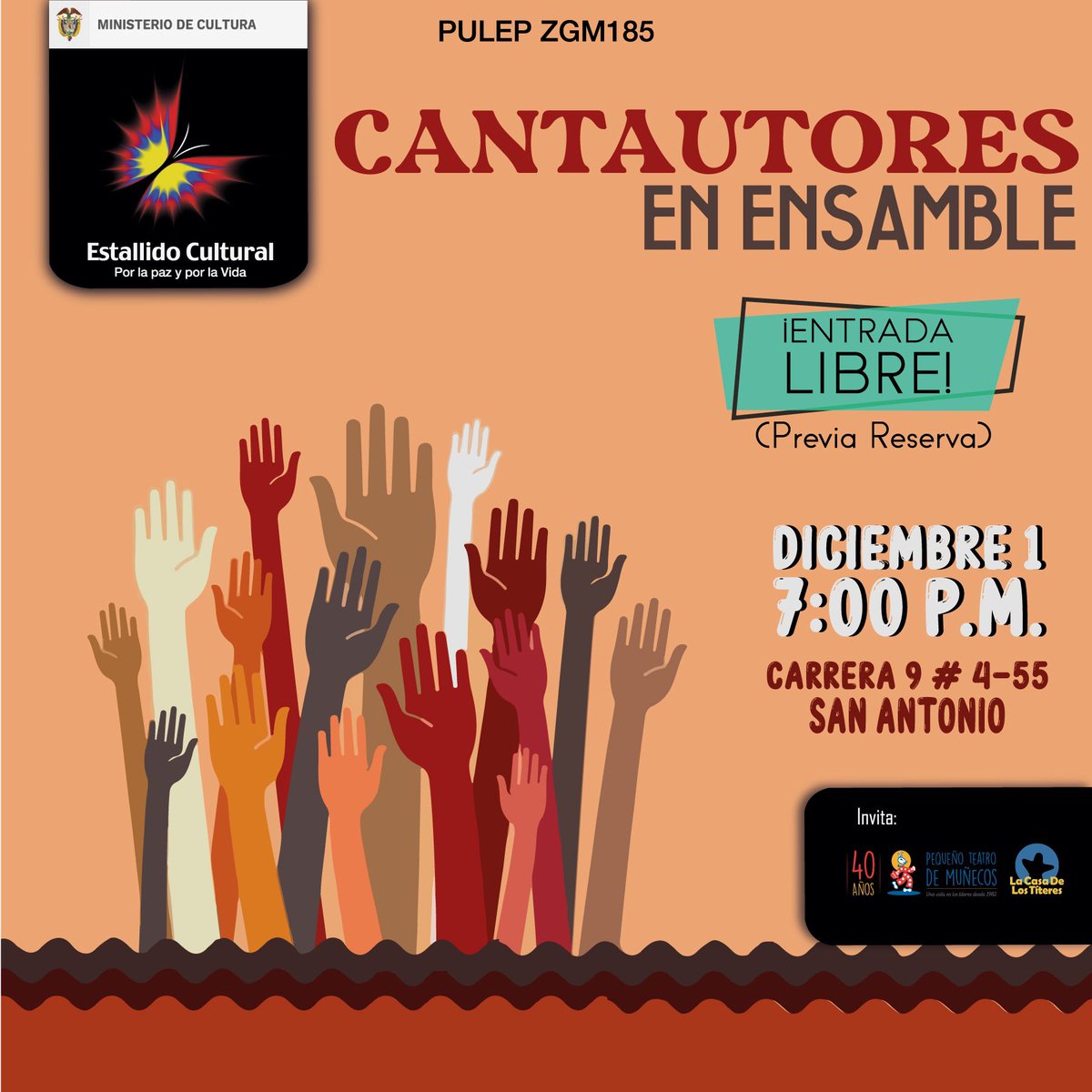 CASATITERES's tweet photo. ¡Se viene Diciembre y empezamos el mes con la mejor programación! 🤟🏻✨🎭 

#mincultura #titerescali #teatrocali https://t.co/Nb7orbJ1CE