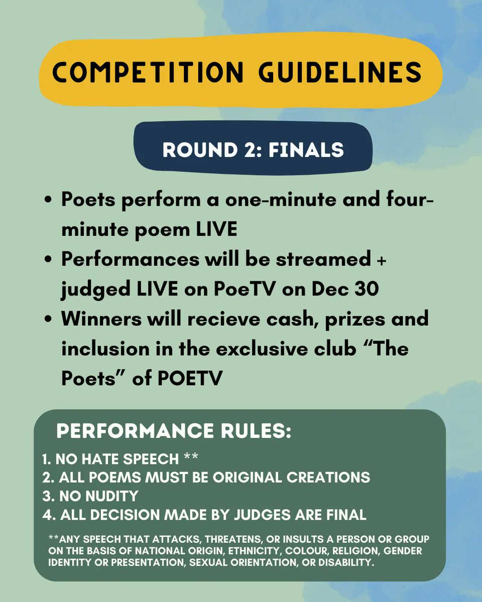 PoetryLabNews's tweet photo. There are still 5 days left to register for the first round of THE POETS streaming on #PoeTV on Dec 8 

We are so excited to showcase amazing spoken word talent with the support of our poetry community and celebrity judges. See you there!! 

#spokenword #poetrycommunity #PoeTV https://t.co/QkhMqpg2KD