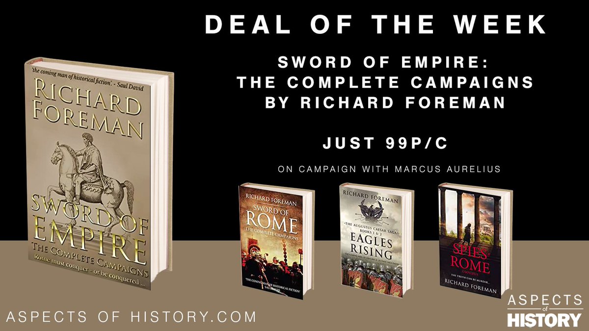 AspectsHistory's tweet photo. #KindleDeals
Sword of Empire: The Complete Campaigns. Just 99p/c
On campaign with Marcus Aurelius.
https://t.co/PqFznBBxgC

@GreatHistFic

#histfic #romanempire #marcusaurelius #bestseller https://t.co/Cf3nqpE7Be