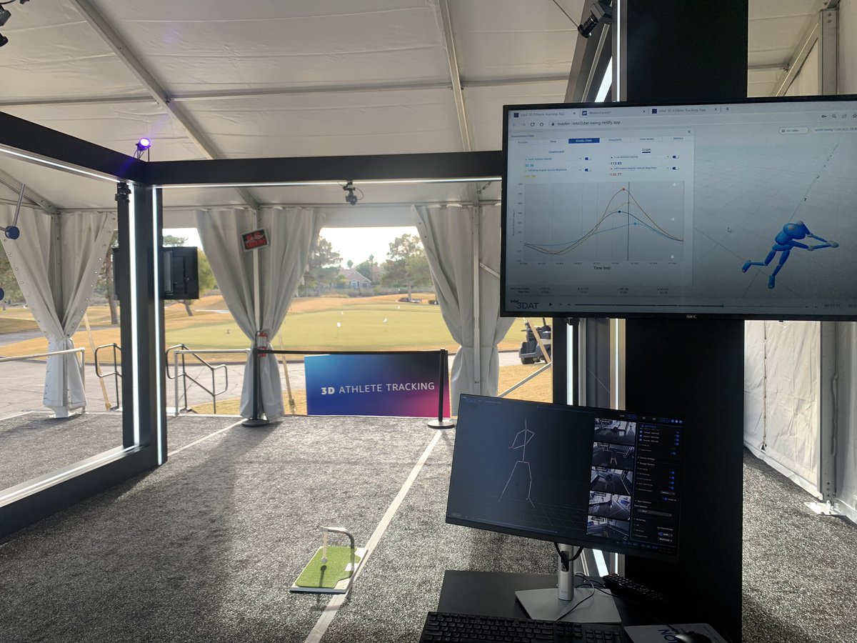 Beautiful day for #intel3dat markerless biomechanics at the AWS Pro-Am <a href="/AWSreInvent/">AWS re:Invent</a> <a href="/intel/">Intel</a>