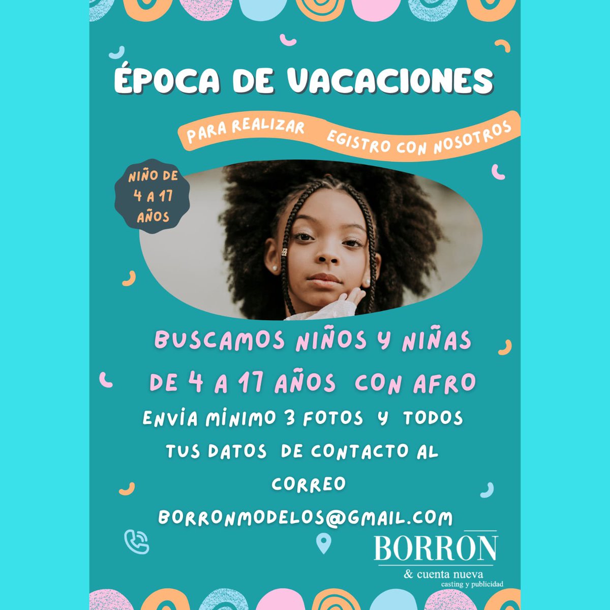 borronycn's tweet photo. Buscamos nuevos talentos. Afro #afro #niños https://t.co/iYSD1kJ10f