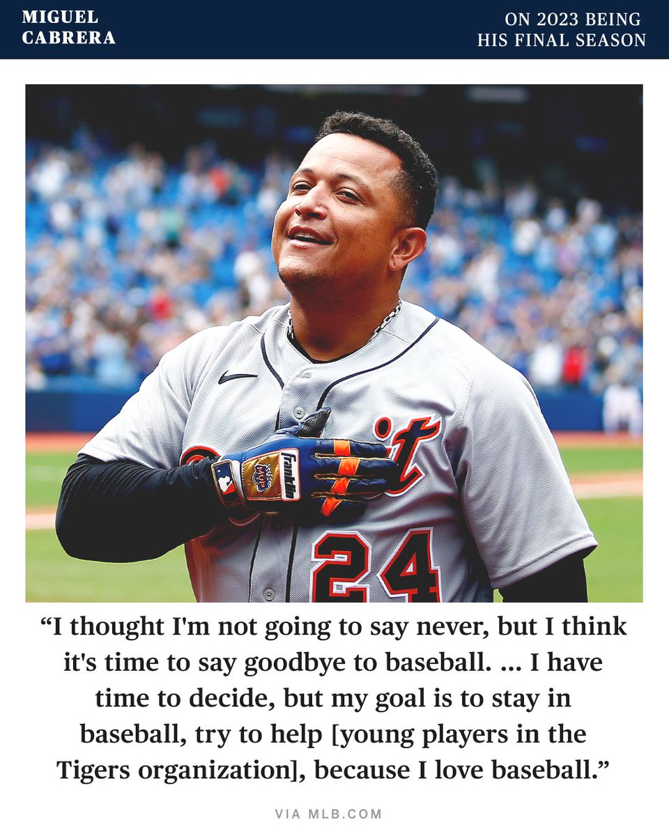 Miguel Cabrera is retiring after the 2023 MLB season, but he is not fully stepping away from the sport he loves ❤️
