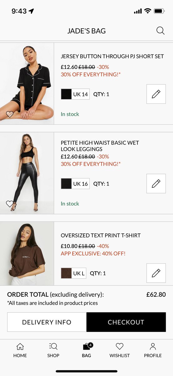 Jaadeepulling's tweet photo. @boohoo How does this come to £62! It’s meant to be £47.20 without paying delivery https://t.co/PzW3KvkgHu