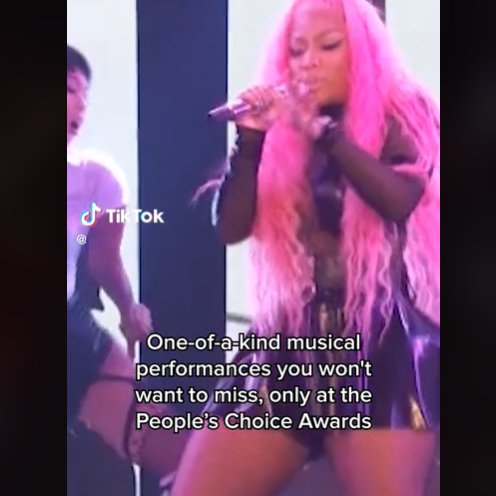 NMSupportt's tweet photo. .@PeoplesChoice includes @NickiMinaj in a new TikTok post about performances. 👀 https://t.co/I7DPEj9Hq8