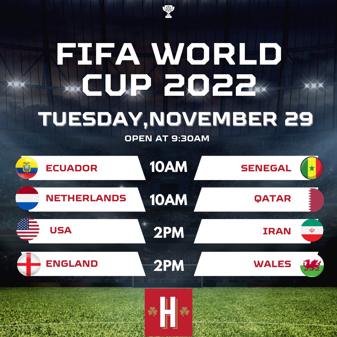 🚨USA VS IRAN TOMORROW AT 2PM🚨Big game day tomorrow…Check out the lineup and join us at 2pm to cheer on Team USA! 🇺🇸 Carlsberg Beers are $6 throughout the World Cup! 🙌