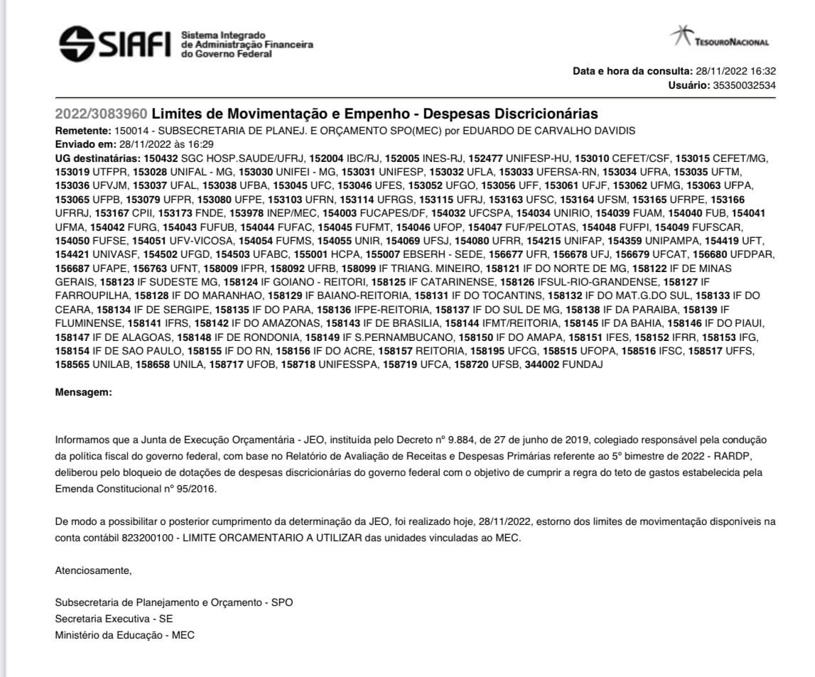 GuilhermeBoulos's tweet image. VERGONHA! Escondido em Brasília, Bolsonaro acaba de bloquear R$1,68 BILHÃO do Ministério da Educação e R$224 MILHÕES de universidades federais. É, sem dúvida, o pior governo da história do país!
