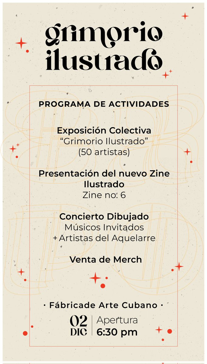 Cozy CLAU🎨🖌️ (@clauilustrada) on Twitter photo La querida comunidad de <a href="/ElAquelarreZine/">El Aquelarre</a> de la cual formo parte está celebrando su 1er Aniversario. Haremos una exposición colectiva en <a href="/fabricadeartecu/">Fabrica de Arte</a> el próximo día 2 de diciembre!🔥
No te pierdas los detalles y ven a celebrar con nosotras👇🥰 La querida comunidad de <a href="/ElAquelarreZine/">El Aquelarre</a> de la cual formo parte está celebrando su 1er Aniversario. Haremos una exposición colectiva en <a href="/fabricadeartecu/">Fabrica de Arte</a> el próximo día 2 de diciembre!🔥
No te pierdas los detalles y ven a celebrar con nosotras👇🥰