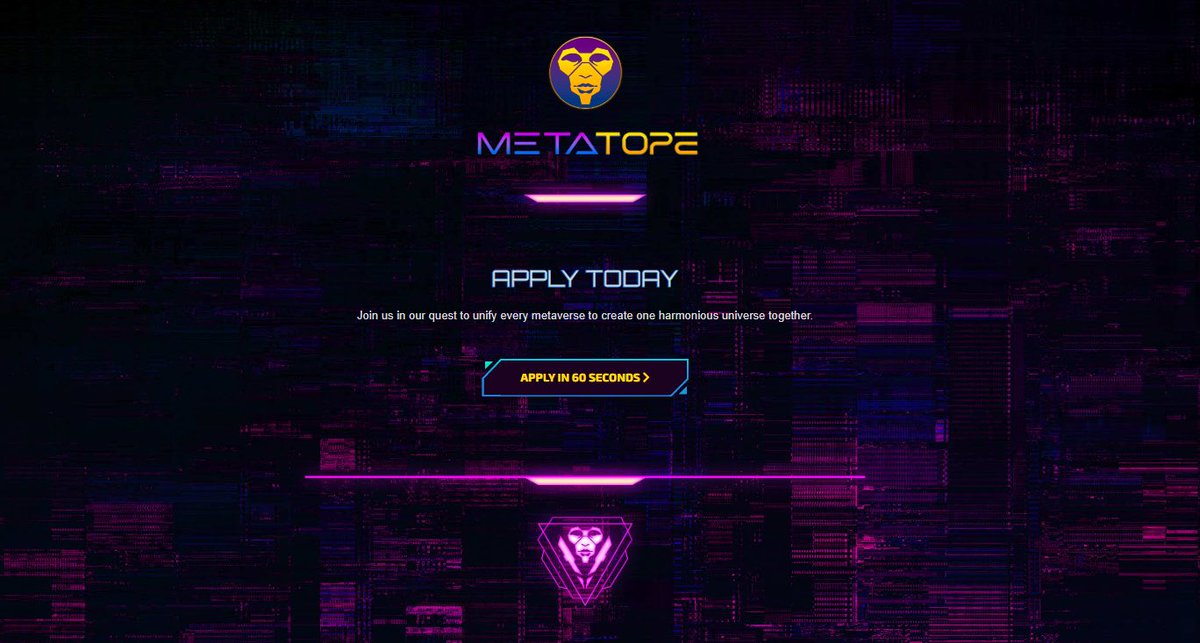 ‼️TOPELIST IS NOW OPEN ‼️

#Web3 creators, collectors, and creatives: Apply today be one of the FIRST to use the #MetaTope beta app and bring your digital identity to life!
 
Head to the MetaTope Topelist to meet your digital self #NFT #NFTs #NFTcommunity

topelist.metatope.com