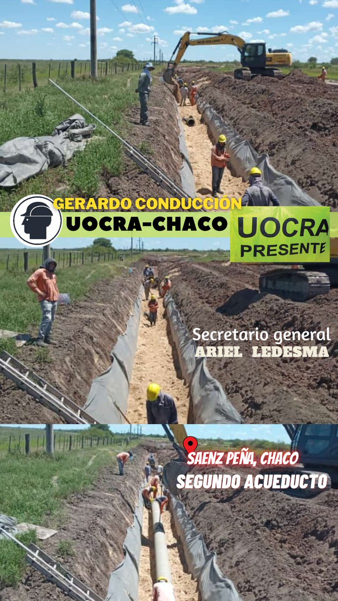 lajuuocrachaco's tweet photo. Seccional chaco 
Gerardo Martínez conducción 
ARIEL LEDESMA SECRETARIO GENERAL 👷‍♂️💪✌️✌️ https://t.co/P2Ic4iIegt