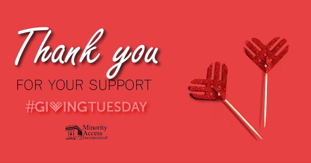 MinorityAccess's tweet photo. Thank you for your support.  We sincerely thank you if you chose to participate in our GivingTuesday Campaign.

Take a second to update your email: https://t.co/ifYrA8BW9F
Donate here: https://t.co/S0X41z1Hzw
 #givingtuesday2022 #CyberMonday https://t.co/OTYbrSXjiE