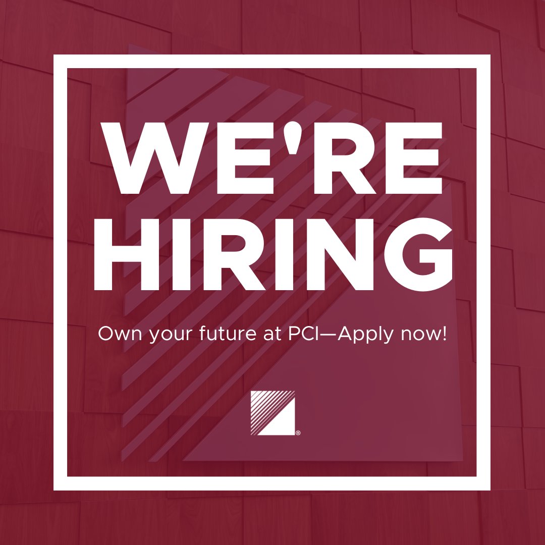 PCIcontracting's tweet photo. We're hiring for multiple positions nationwide in the field & in the office! We offer opportunities for employee development, great benefits, a fun workplace, & much more! Learn about the positions β‘οΈ https://t.co/C4oWNNr5Cf #whyPCI #PCIproud #wearehiring #construction. https://t.co/7nkGmTejpr