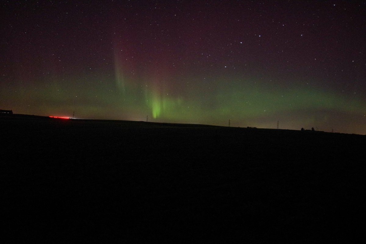 Northern lights, Aberdeenshire. 28/11 21.15 Pentax K70 Samyang 14mm F2.8 Iso1600 5sec  #Pentaxk70 #NorthernLights #AuroraBorealis #NEScotland #Aberdeenshire