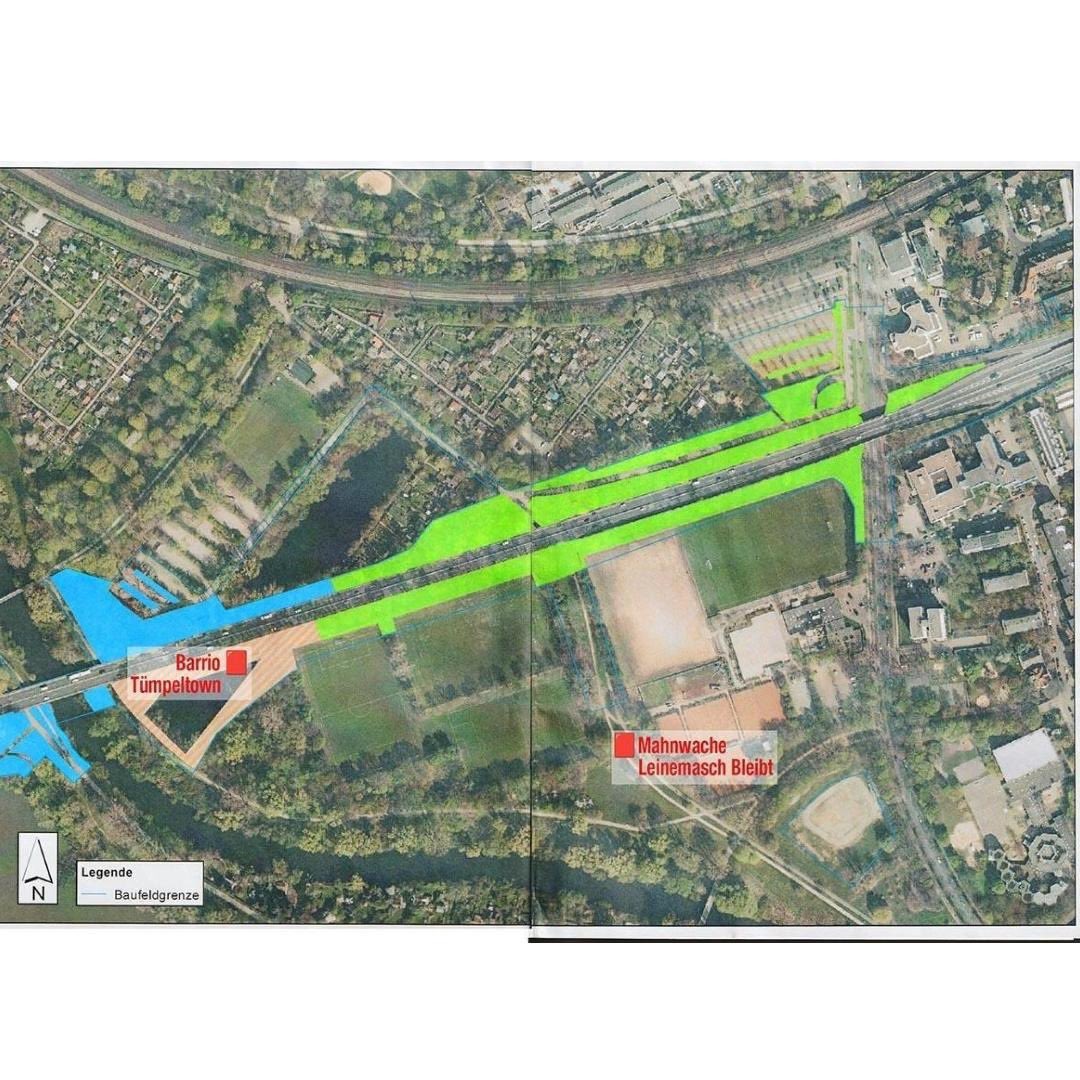 (1/3) Heute hat Verkehrsminister Lies erneut Tümpeltown besucht. Die schlechte Nachricht: am 5.12. ist Rodungsbeginn! Aber: TÜMPELTOWN WIRD NICHT GERÄUMT UND NICHT GERODET! Nach dem Wort des Ministers heisst das auch: das Barrio ist für die kommenden 10 Monate safe!