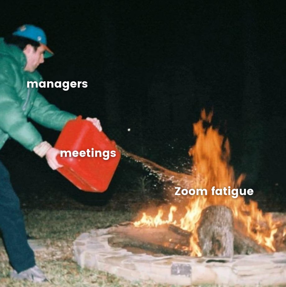 🙄 When you have a meeting to address that all you do is sit in meetings planning projects you don't have time to execute because you're always in a meeting. #zoomfatigue
