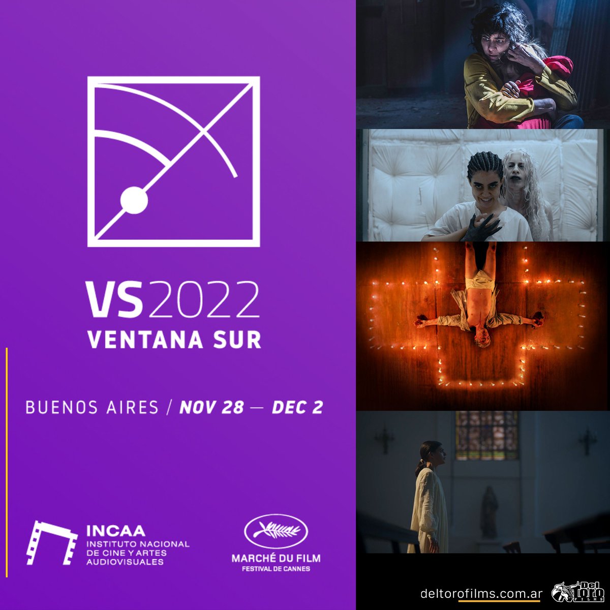 ¡Arrancó <a href="/VentanaSur/">Ventana Sur</a> 🎥!
El mercado audiovisual más grande de latinoamérica. 
¡Nos vemos ahí!

#ElUltimoHereje #AuxilioPelicula #MeteMiedoPelicula #Al3erDia

Films completed, in postproduction and bold projects in development for features and series 🔥
Let's meet at Ventana Sur!