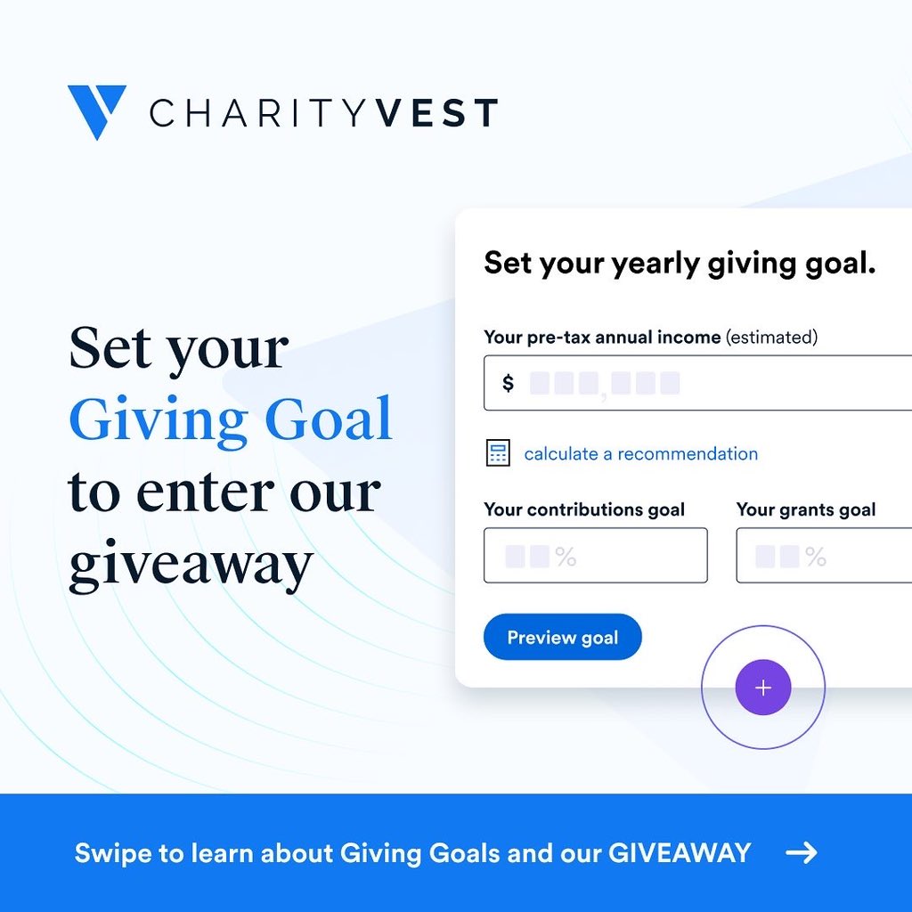 Charityvest's tweet photo. GIVEAWAY ANNOUNCEMENT! 📣⁠

In the spirit of #GivingTuesday, we are giving away a $𝟓𝟎𝟎 𝐜𝐡𝐚𝐫𝐢𝐭𝐲 𝐠𝐢𝐟𝐭. 🎉⁠

Here's how to enter:⁠

1️⃣ Set your Giving Goal on your https://t.co/78Y22I1cmZ account.⁠

2️⃣ Post your Giving Goal on social media and tag us.⁠

🧵⬇️ 1/2 https://t.co/sVFPsHy1lr