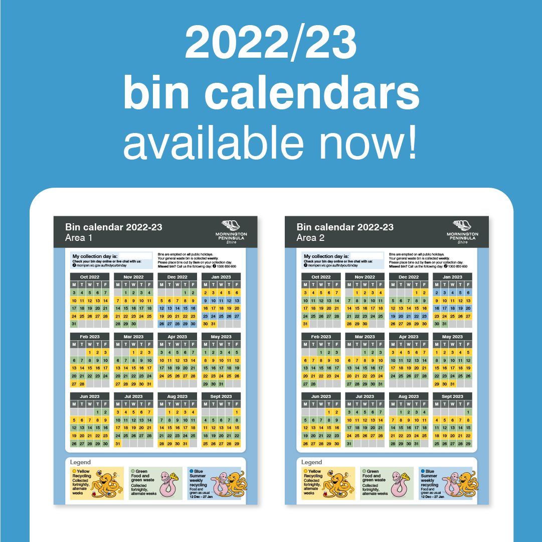 Your 2022/23 bin day calendars now available! 🙌 We now have just two bin calendars, making it easier for you to find your bin day! For more information, visit: #OurPeninsula #MornPenShire #MornPenTogether #BinCalendar