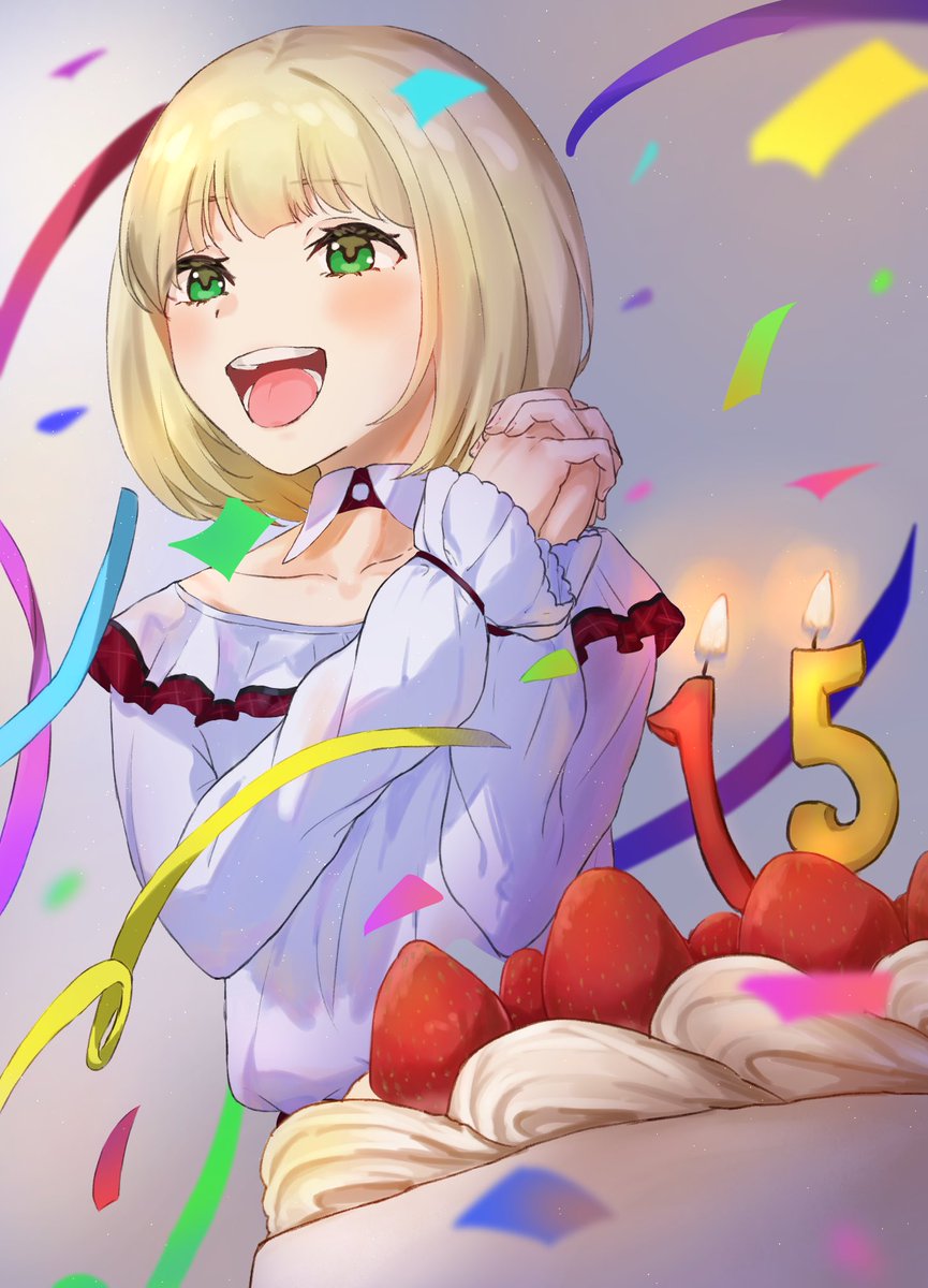 「少し遅れたけど!「誕生日おめでとう!!」#アキくんちゃんアート#鈴谷アキ誕生祭2」|ハム☆のイラスト