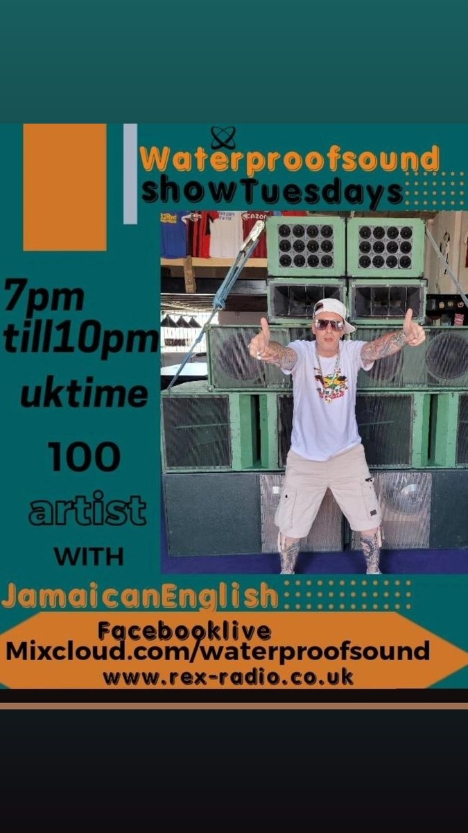 JAMAICA1ENGLISH's tweet photo. Pom pom waterproofsound live Tuesday 7pm till 10pm uktime on https://t.co/MFwzL3r844 https://t.co/DPUEkvfWgR n Facebooklive 100 artist show reggae dancehall vibez https://t.co/SR3hz3JPar
