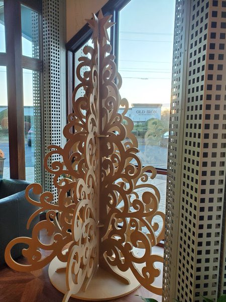 HolzHer USA being creative in creating a Christmas Tree for the office!