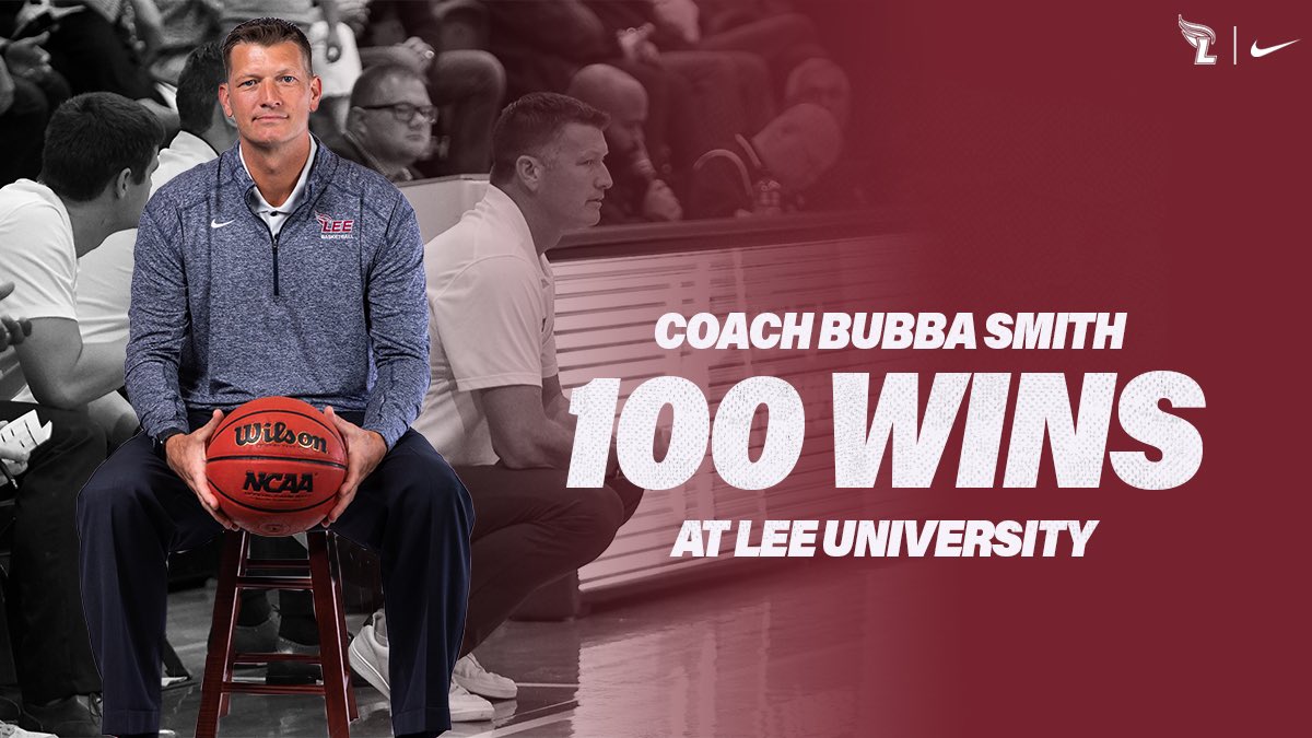 LeeUMBB's tweet photo. 100 wins at Lee for our leader and coach. 

Congrats, Coach. More to come. #FiredUp🔥 https://t.co/juiS9pt3QT