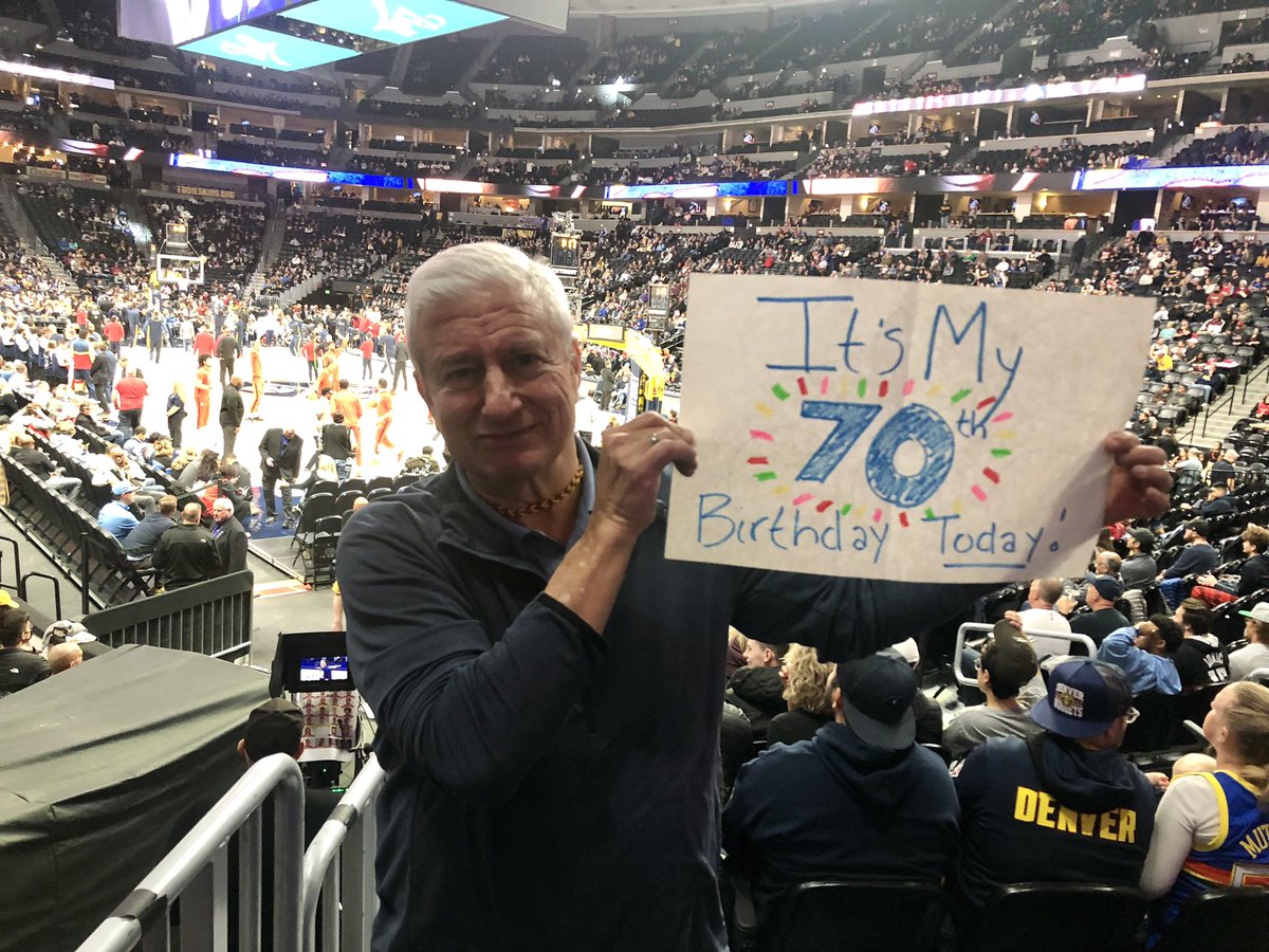 Celebrating dad’s 70th with the Denver Nuggets! #milehighbasketball