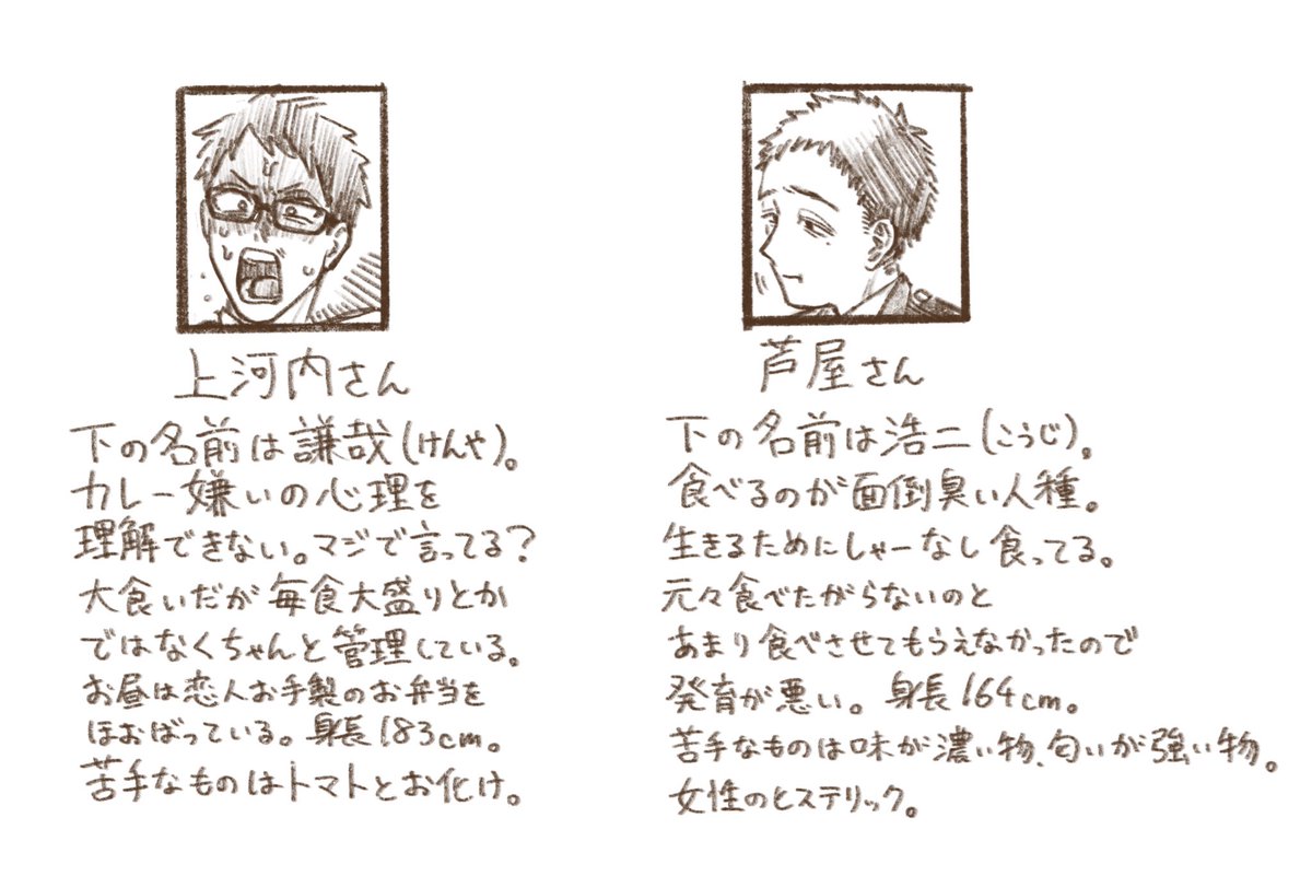 食べるの好きなのと食べるのあんま好きじゃないのと(創作) 