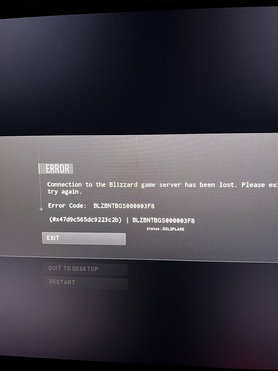 joshgoodrich2's tweet photo. @InfinityWard  crashed again https://t.co/gP34rL6mV1