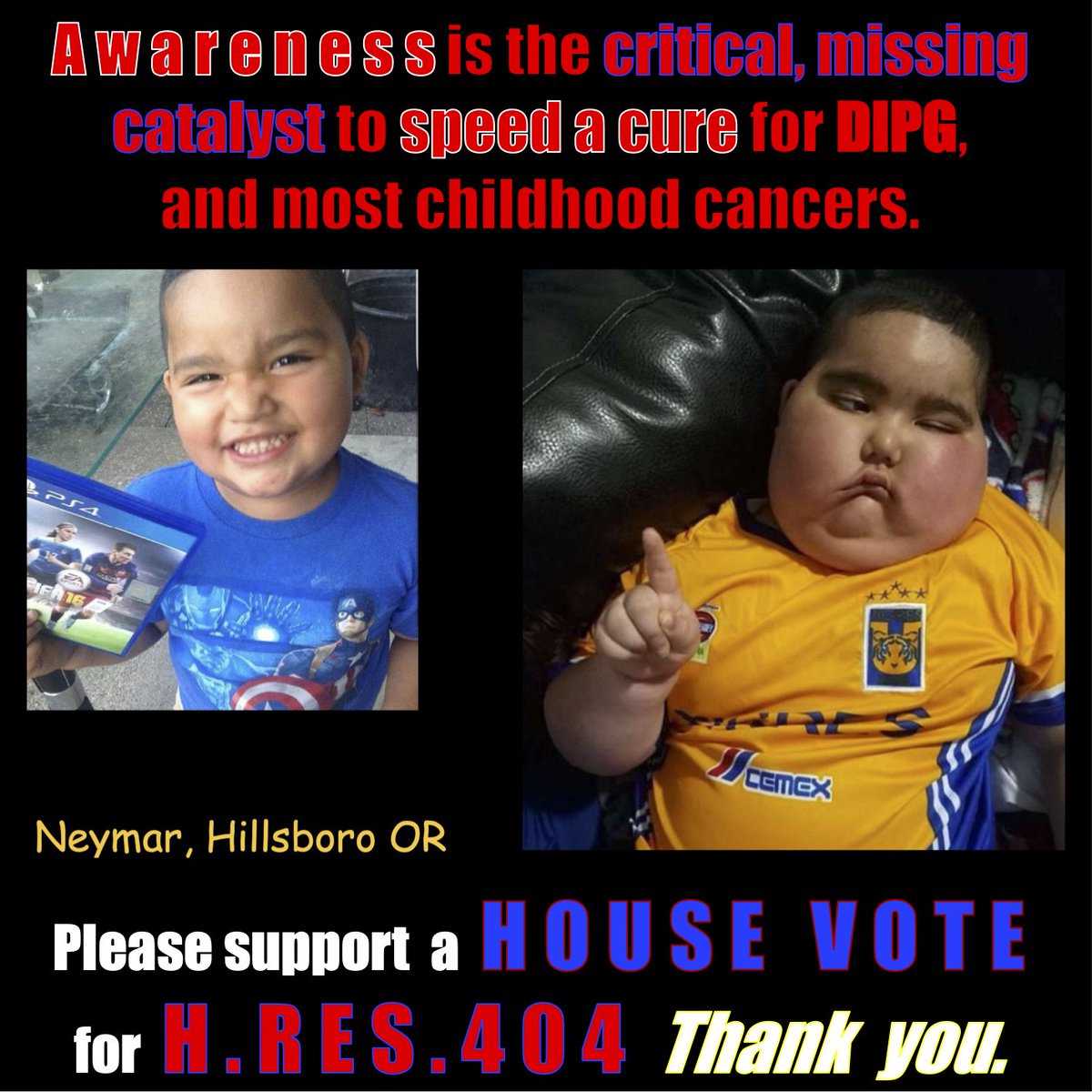 JacksAngels1's tweet photo. If you support awareness for the lack of funding for #childhoodcancer research and want it to change, please support the campaign to #passhres404 before the end of the 117th Congress. Children fighting for their lives are worth 10 minutes; sign on here:  https://t.co/peTcriZeWj https://t.co/sUN3y4OS0n