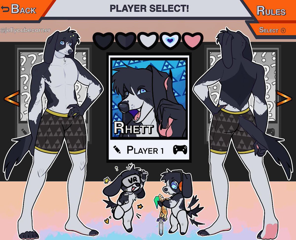 [ Character Loading Screen ... ]

🕹. N a m e : Rhett Chanson . 

. 

🕹. A g e : Twenty Years .

.

🕹. G e n d e r : Trans Male . 

.

🕹. O c c u p a t i o n : Professional Twitch Streamer.

.

[ 🔁 + ❤️ to Unlock The Nerdy Booty. ]

⬇️ ⬇️ ⬇️
