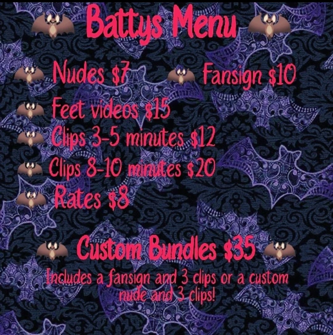 BattyBabe2's tweet photo. 🦇New and improved menu🦇 https://t.co/dir4EbWAgC
https://t.co/7tPRpDt7KD https://t.co/076dK4gKYQ