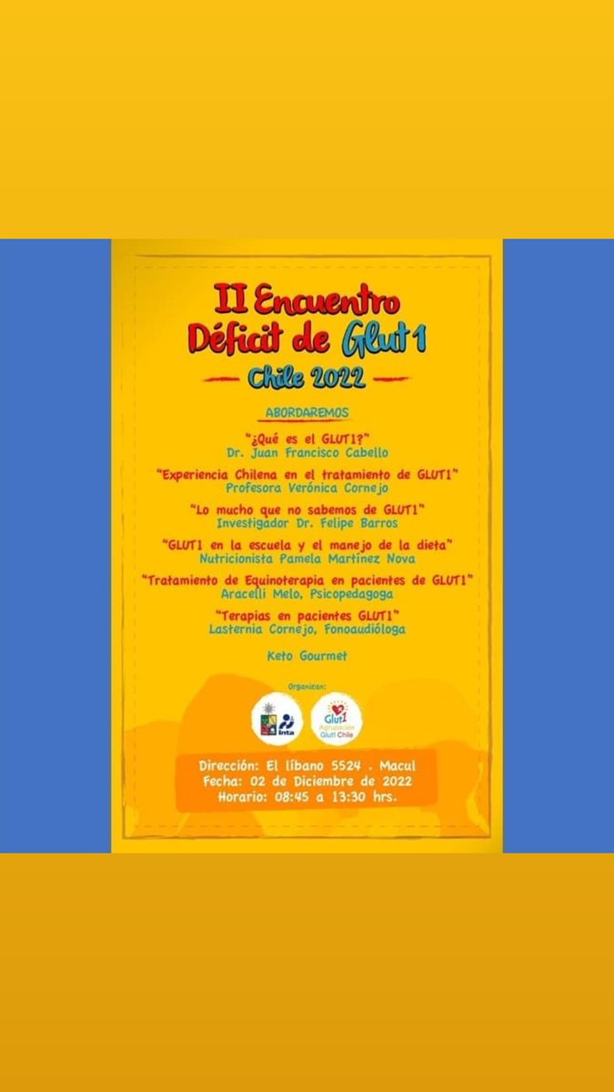 Deficitdeglut11's tweet photo. Este viernes nos encontraremos en el INTA, en nuestro segundo encuentro de familias y amigos Glut1.

Esperamos ansiosos ese día para vernos aprender y compartir.

#deficitdeglut1
#glut1 https://t.co/dGaf3aM2Or