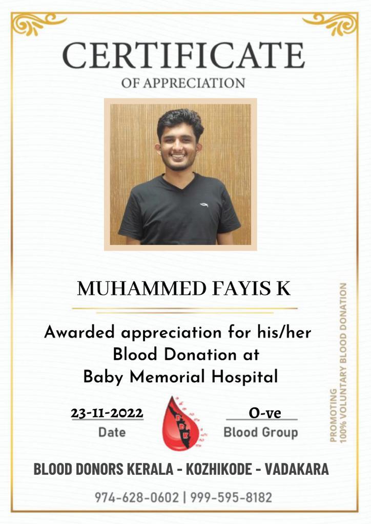 mohdfayis__'s tweet image. Blood donation may only take a few minutes for you, but it could last a lifetime for someone else. Put your blood to good use rather than allowing fools or mosquitoes to steal it. I appreciate Blood Donors Kerala giving me this chance. Being a member of this group makes me happy.