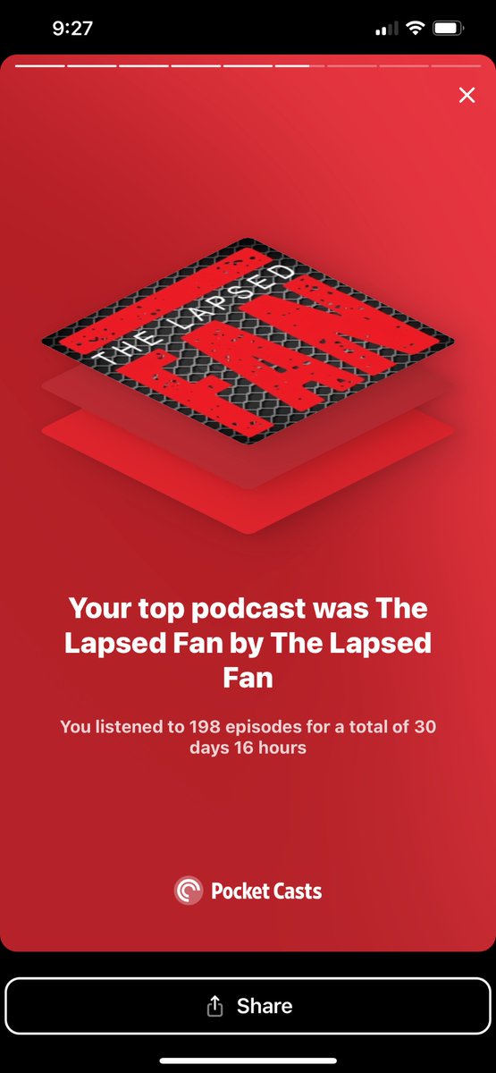 OfficialSherm's tweet photo. @TheLapsedFan my year in podcasts. #pain https://t.co/PAlEPCJ3DT
