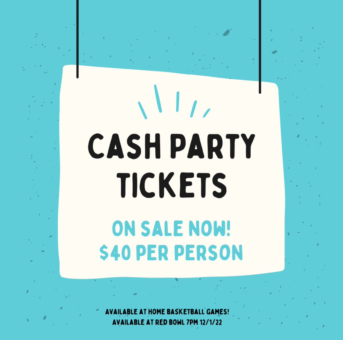 MHS_MPAA's tweet photo. Tickets for the MPAA cash party are on sale now! 

Please have money for the tickets. We will be selling at the home basketball games as well as at this week's Cash Party meeting scheduled for Thursday, Dec 1 at 7pm at RED BOWL. https://t.co/bTLkBS1p0M