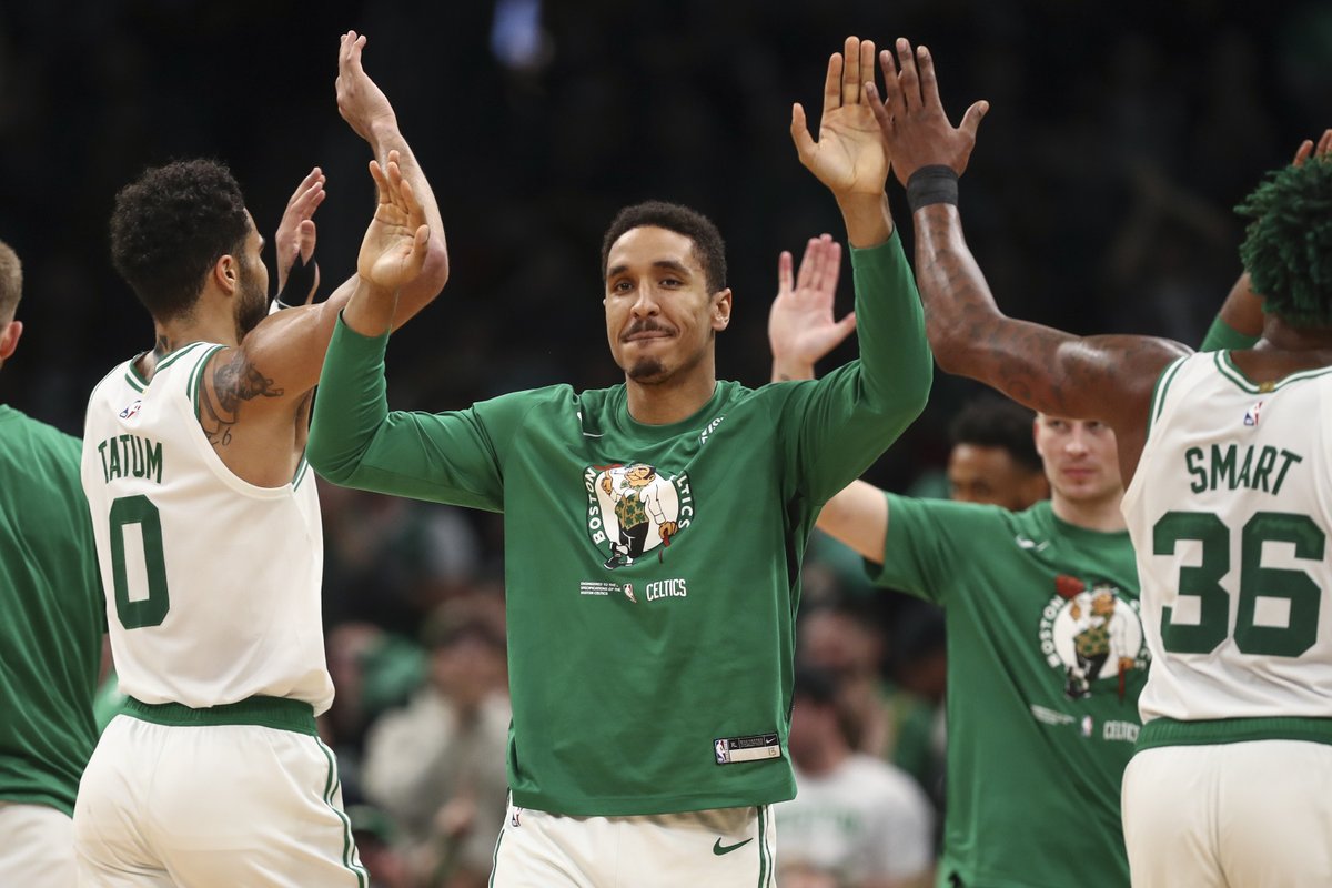 taylorcsnow's tweet photo. Malcolm Brogdon says nothing has ever come close to the quality of basketball he's experiencing with the Celtics.

"This is a treat. I think for any NBA player, whether you ask Marcus Smart, Tatum, Brown, anybody – it’s a treat playing on a team like this." https://t.co/O99veahKO0