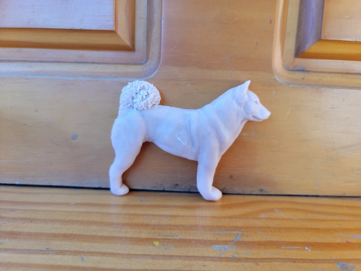 CoolDogTraysLLC's tweet photo. Sculpting out a shiba inu for a new breed tray. https://t.co/3RPAF4p3P6