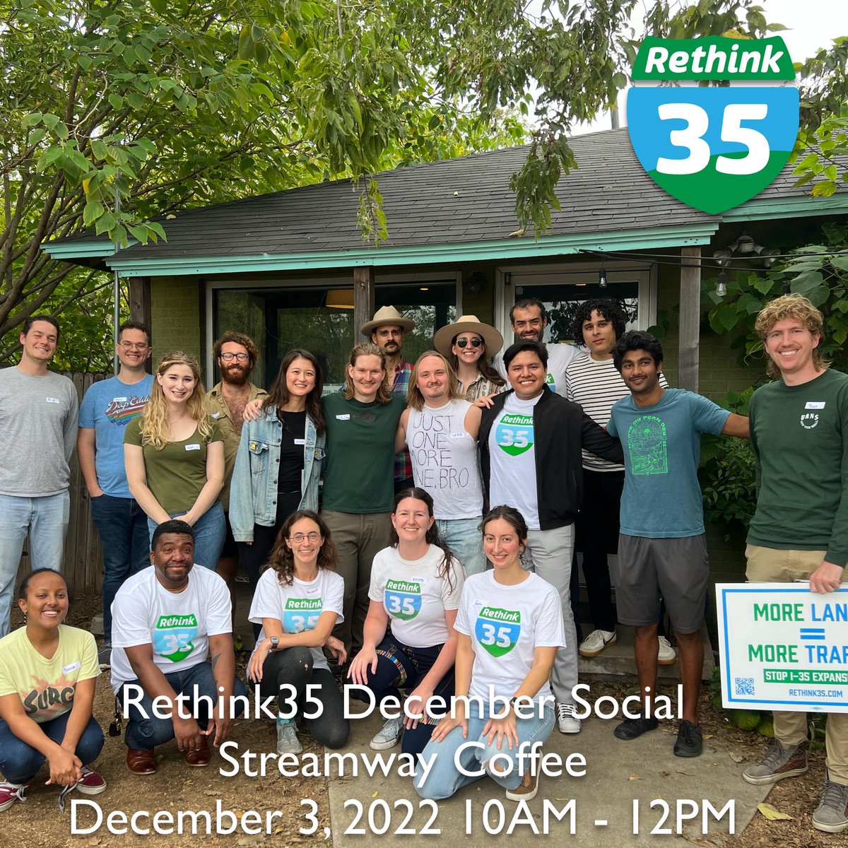 rethink35's tweet photo. Join Rethink35 this SATURDAY, December 3rd!
* Meet the Rethink35 team and volunteers
* See how you can get involved in 2023
* Pick up a Rethink35 t-shirt, yard sign, and stickers!

RSVP: https://t.co/MIEcrJO6sX https://t.co/4d2n6kNRbH