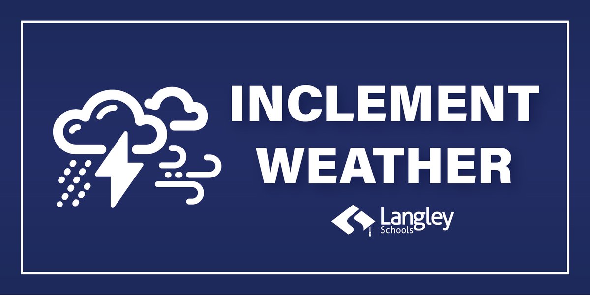 Snow is in the forecast! School closures due to snow are an annual occurrence in the Langley School District. You can review how the District reports school status alerts during inclement weather by visiting our District website here: sd35.bc.ca/news-events/sc… #MySD35Community