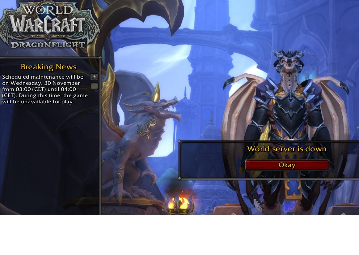 mhack101's tweet image. WoW server down again on expansion release.........